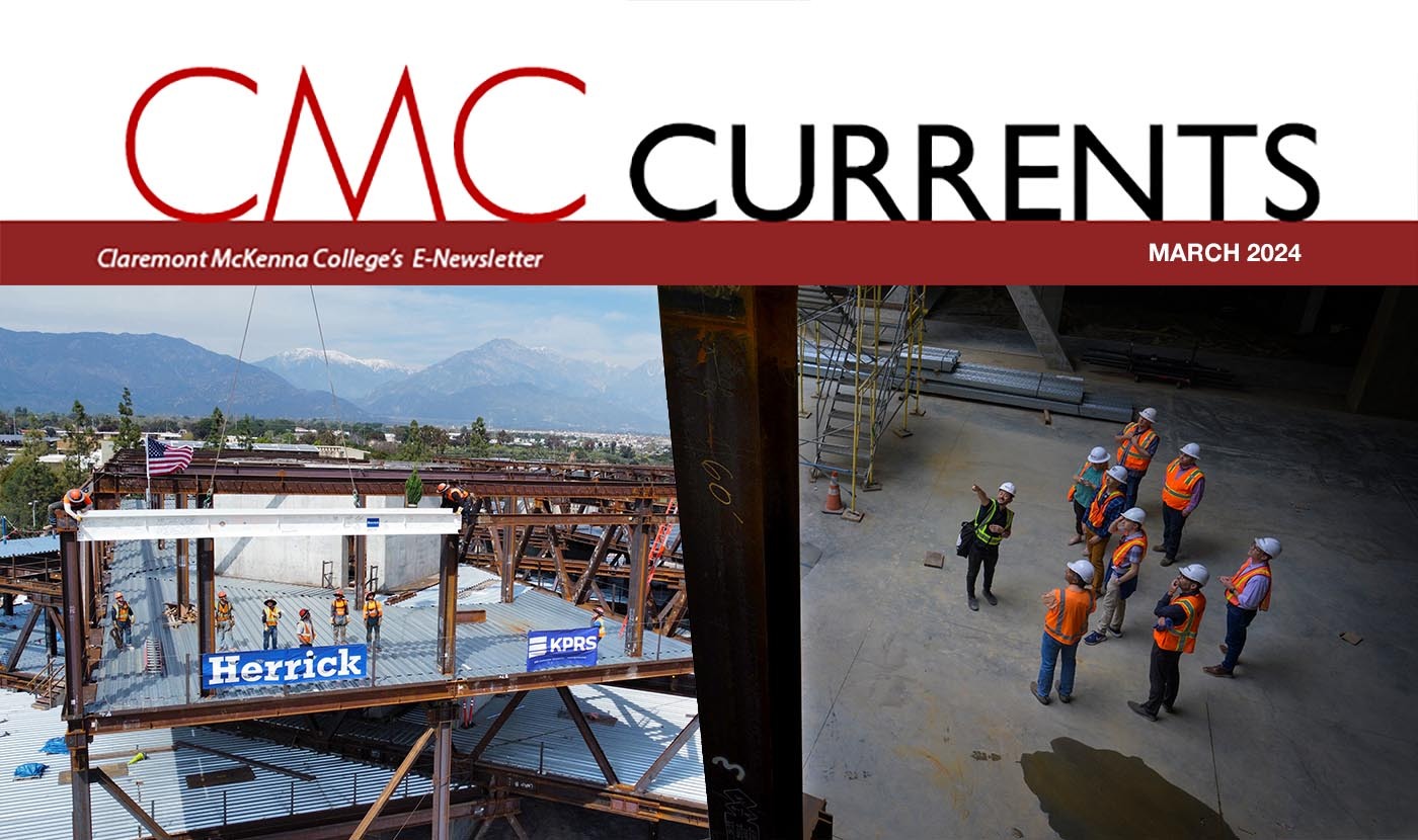 March 2024 Currents Banner: scenes of RDSC construction from multiple levels.