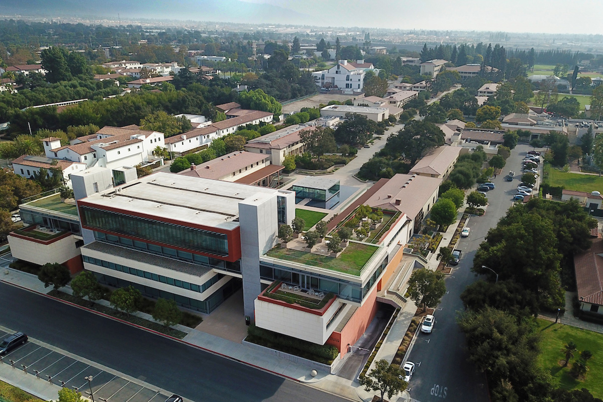 Aerial view of the Kravis Center.