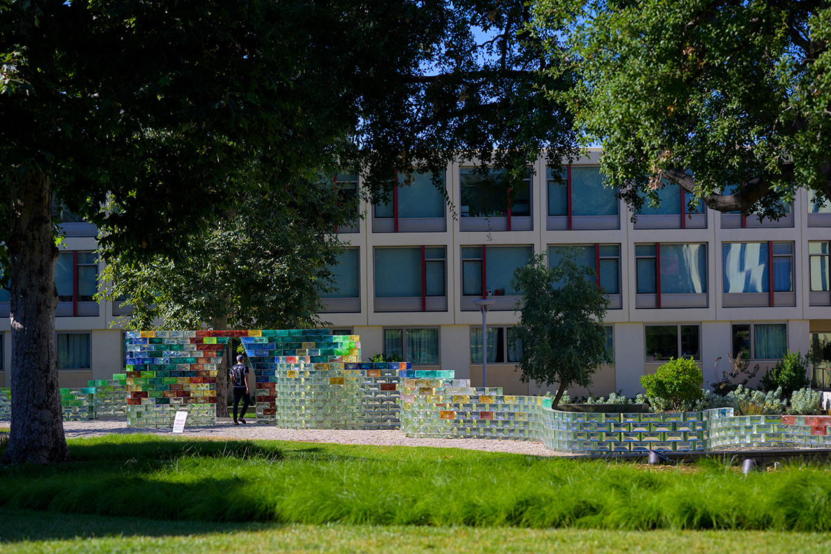 Pae White's Qwalala sculpture in Mid Quad.