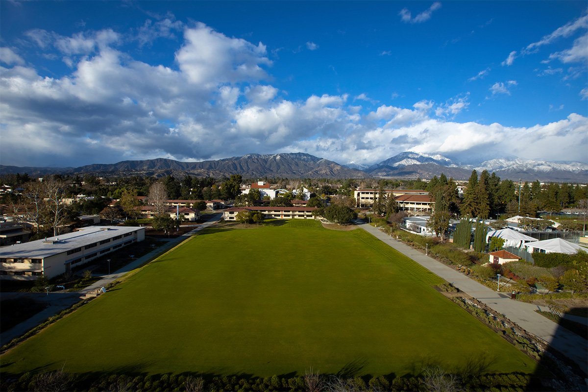 Aerial shot of Parents Field.