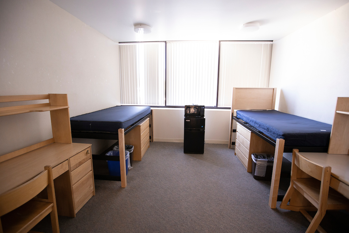 Interior of a Stark Hall double room.