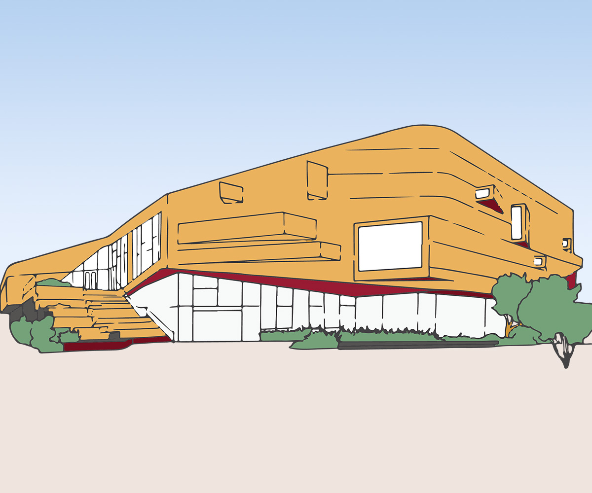 An illustration of Roberts Pavilion.