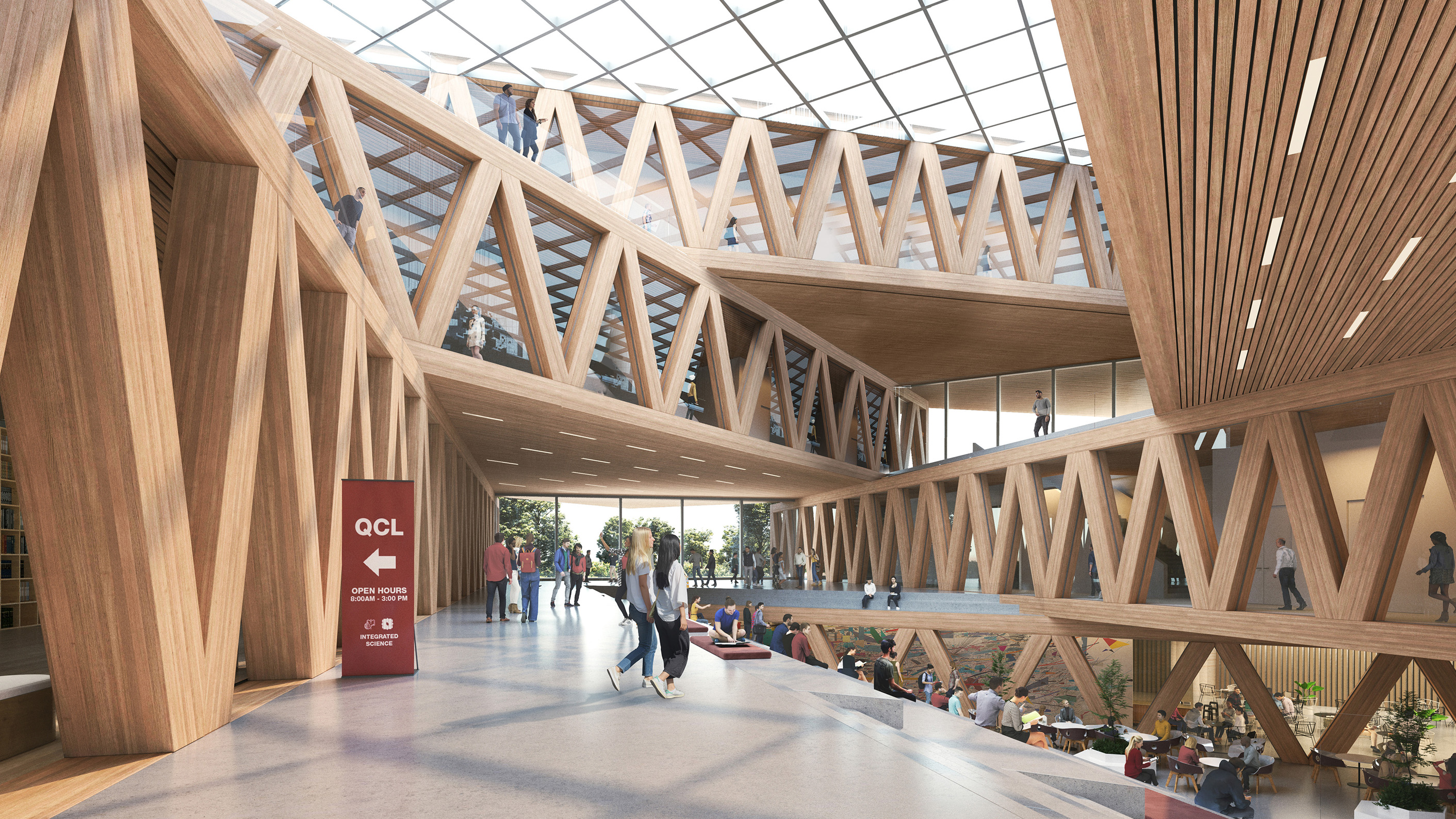 Robert Day Sciences Center atrium.