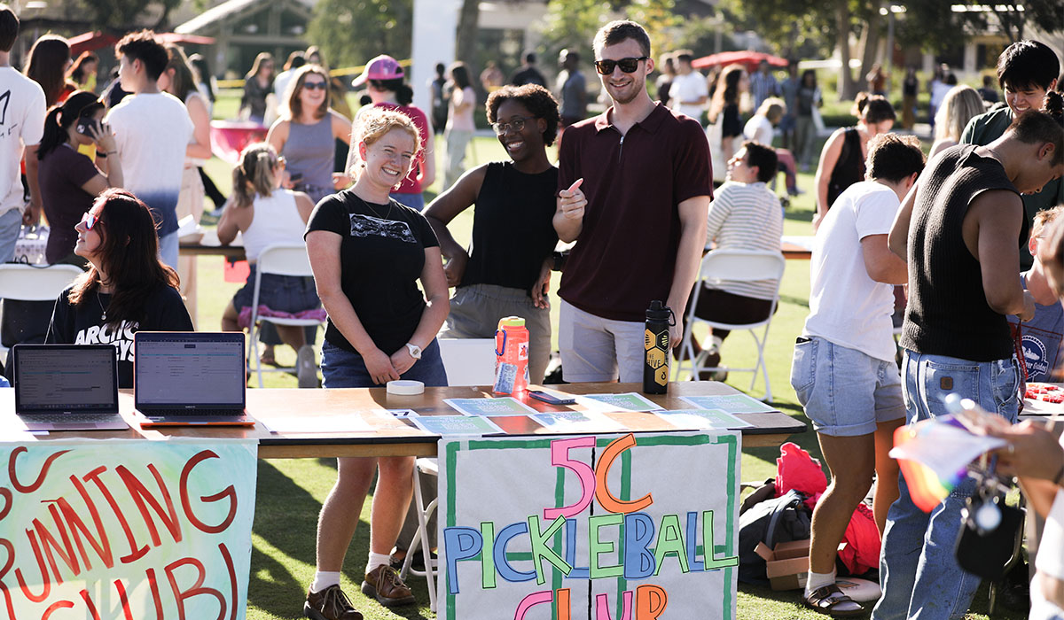 The 5C Pickleball Club tabling during the Club Fair.