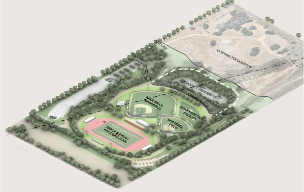 Phase One of the Roberts Campus Sports Bowl.