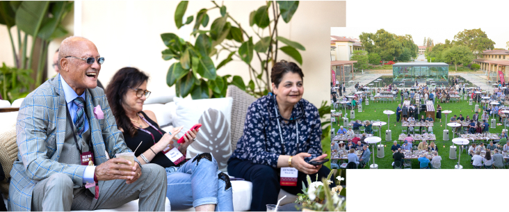 Collage of visitors during Alumni Weekend 2024.