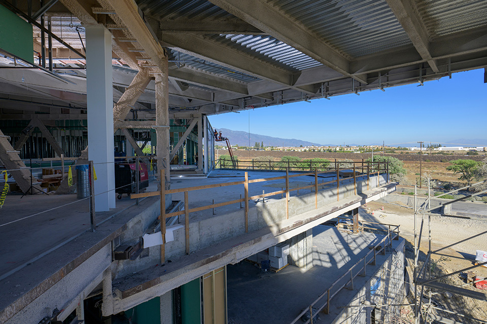 Oliveri Terrace in the Robert Day Sciences Center.