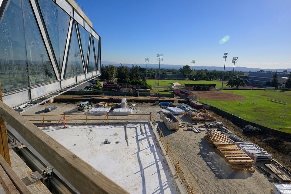 Construction on the Robert Day Sciences Center.