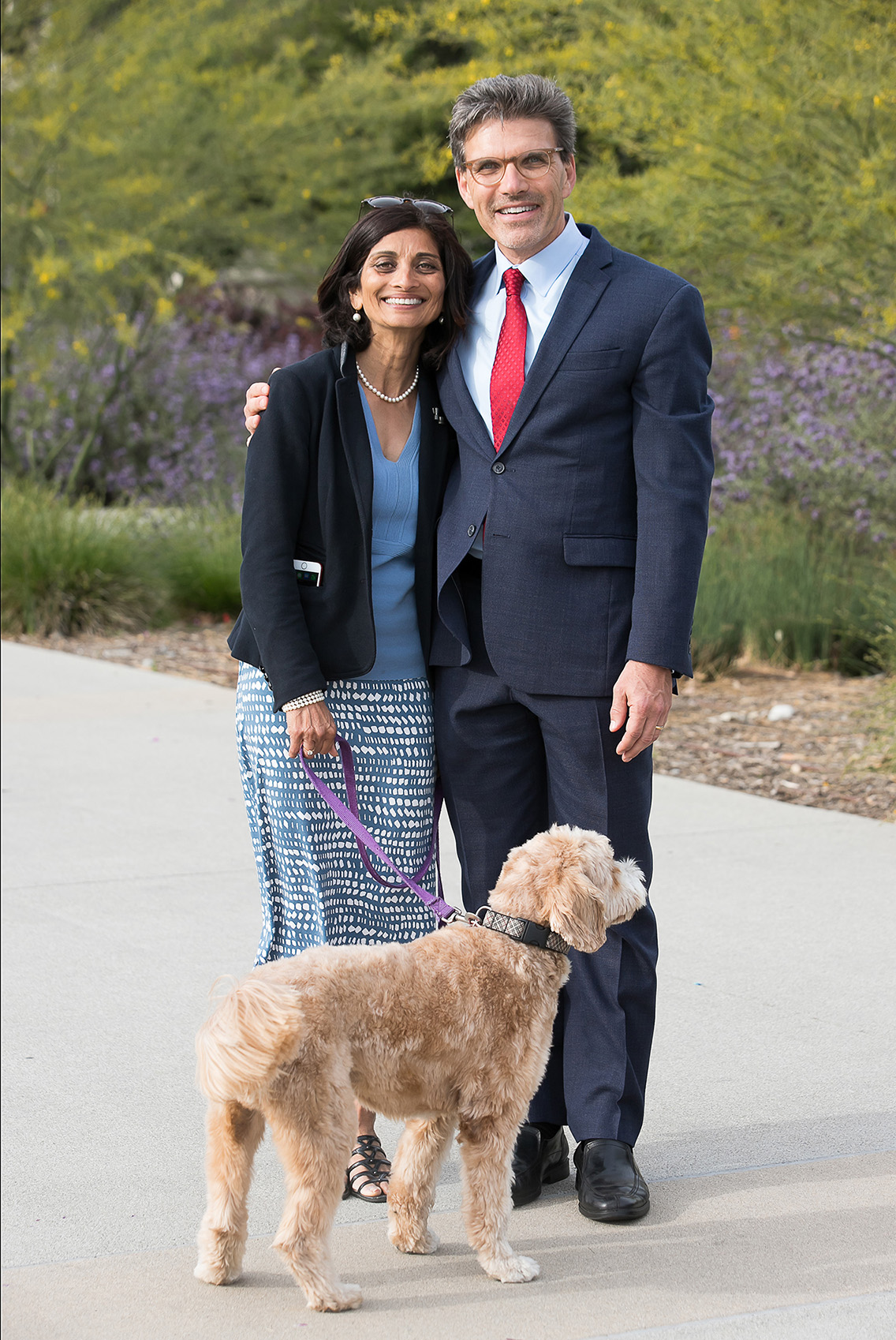 President Chodosh with Priya and Theo.