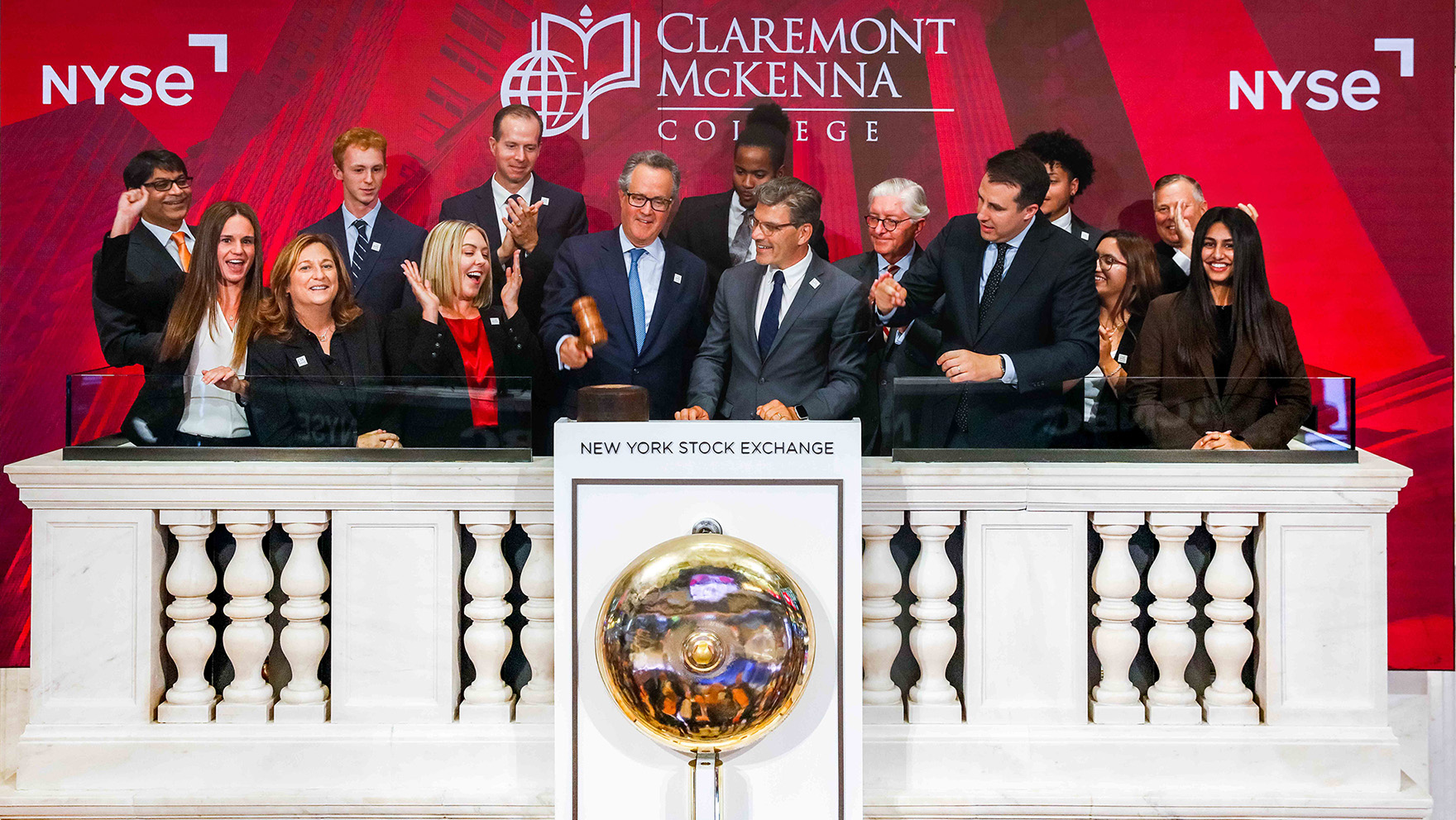 resident Chodosh rings the closing bell at the New York Stock Exchange in 2023.