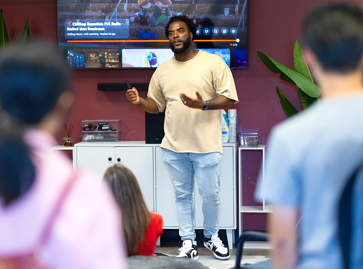 Vince Greer in the CARE Center.