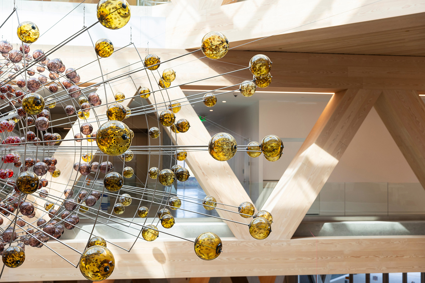 Close up of the Magnetic Field installation.