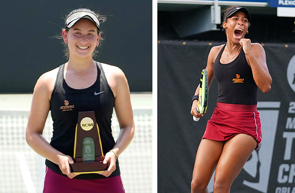 Lindsay Eisenman ’26 (left) and Ella Brissett ’26.