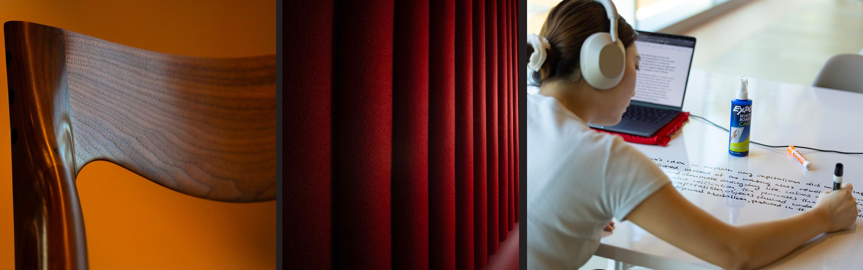  Alt text: Details within the RDSC include bespoke furnishings and writable surfaces.