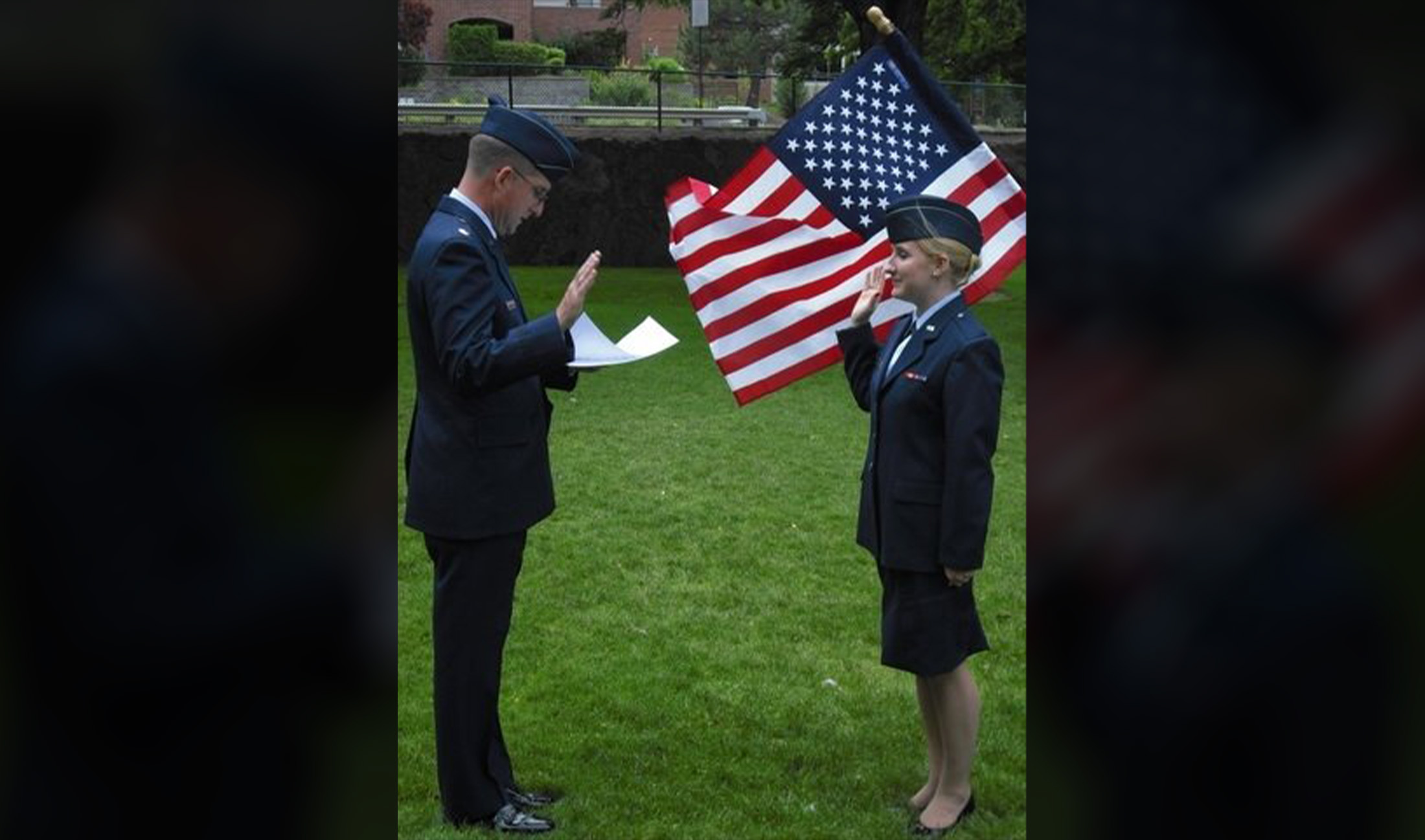 Kendra Henderson '09 at her commissioning