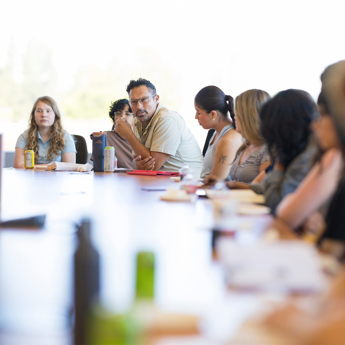 Professor Nicholas Buccola leads a Saturday Salon.