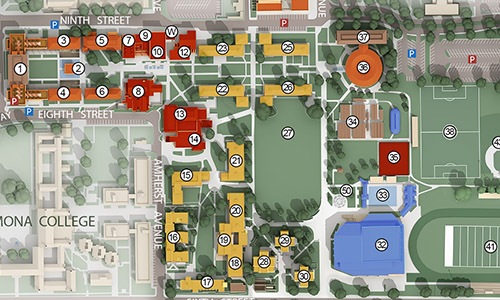 Pomona College Campus Map Cmc Campus Maps | Claremont Mckenna College