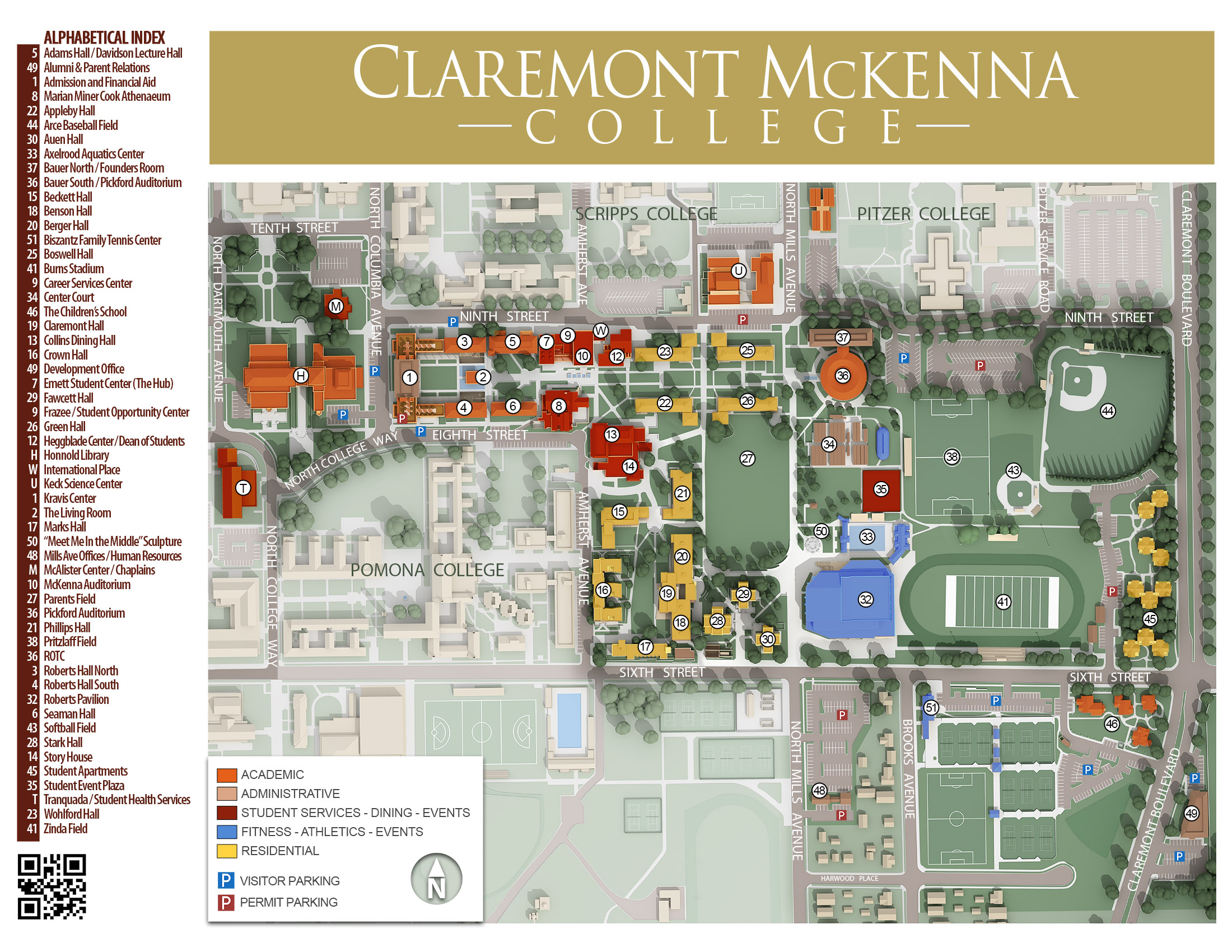 Pomona College Campus Map Cmc Campus Maps | Claremont Mckenna College