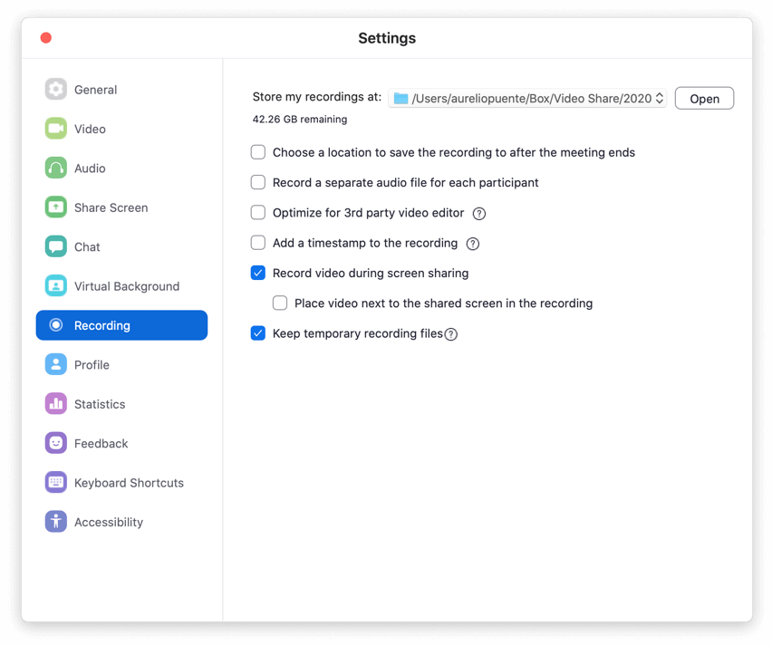 How to find the temp files in mac for network recording player videos for windows 10