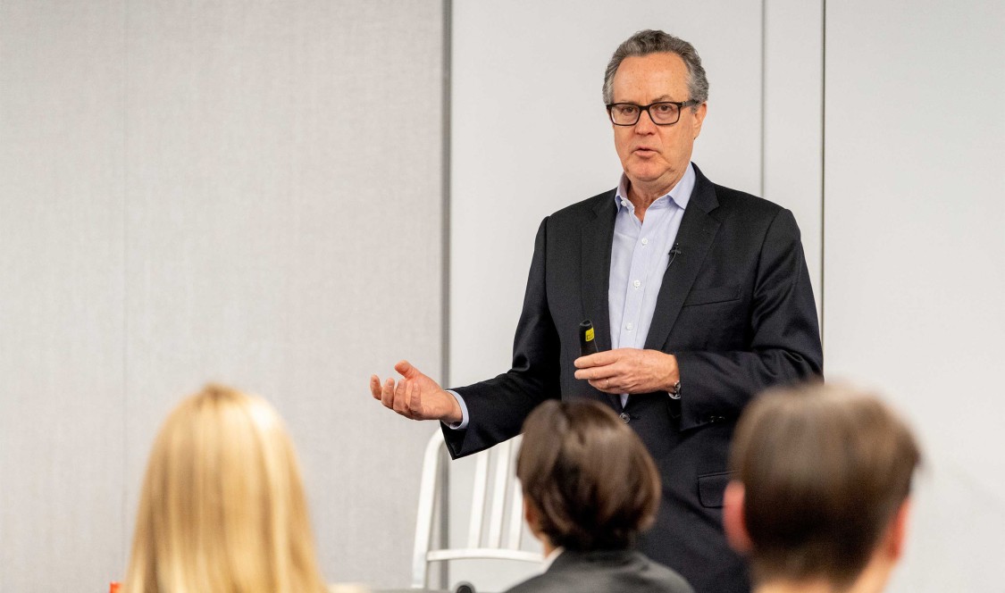 Doug Peterson with New York Networking Trek students at S&amp;P