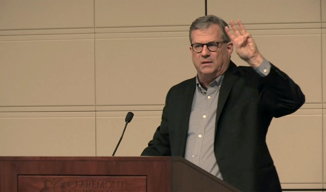 Sam Quinones speaking on the fentanyl drug crisis at the Ath.