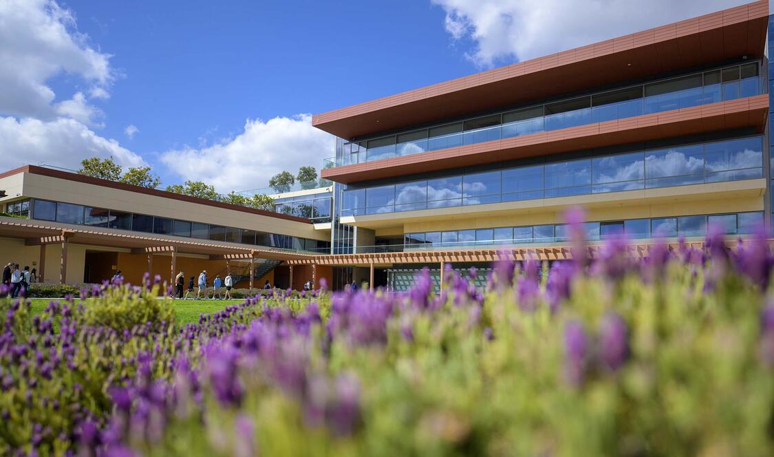 Kravis Center with foliage