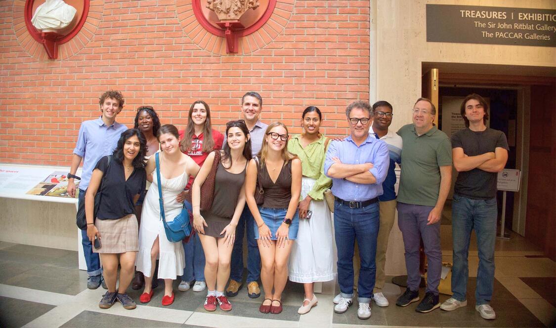 Students from Salvatori Center on street in London