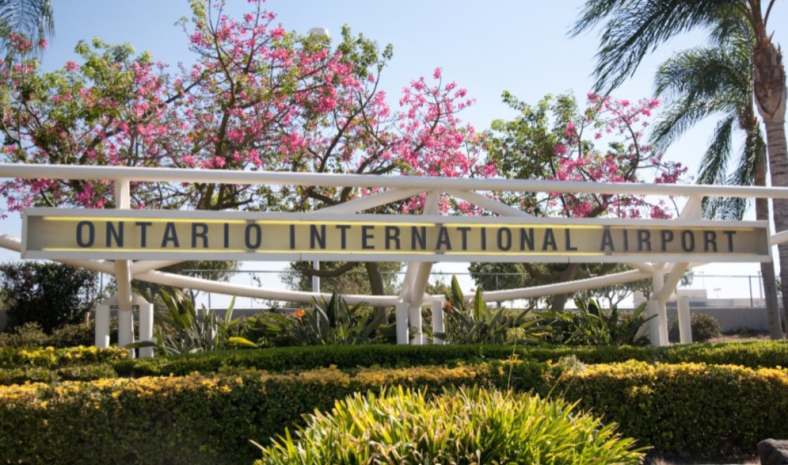 Photo of Ontario International Airport sign