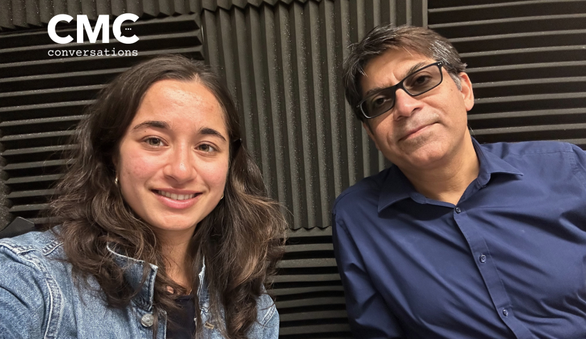 Prof. Nishant Dass and student podcast host