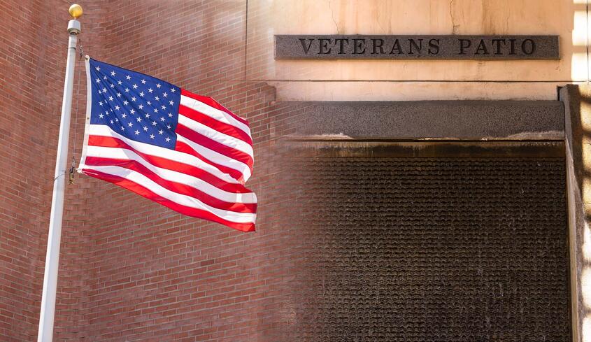 American flag photo montage