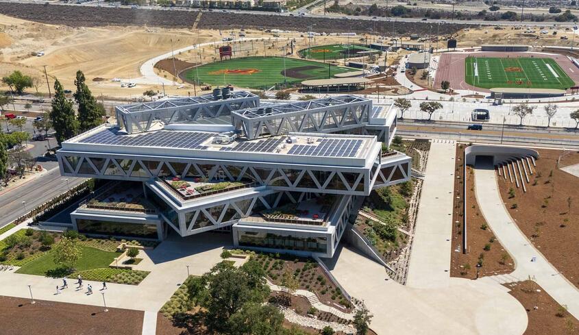 Overview shot of RDSC building and the Sports Bowl in the distance