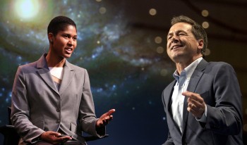 Photo composite of Danielle Wood (left) and Steve Bullock ’88 P’24, this year's Commencement speakers.