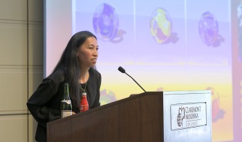 Prof. Kao demonstrating how mathematics can be found in everyday life at the Ath.