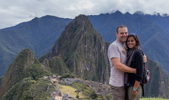 Matthew Guilanians with his wife.