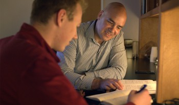 Ben Gillen with a CMC student