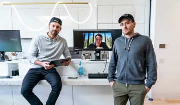 Drew Oetting '12 and business partner Jake Medwell