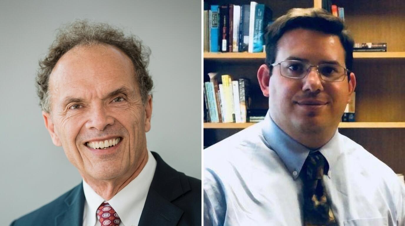 Side by side headshots of Jack Pitney and Andrew Sinclair.
