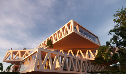 Artist rendered image of the new Integrated Sciences center.