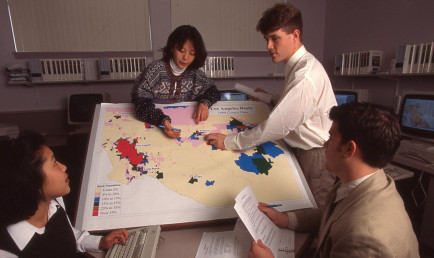 "Rosies" work on redistricting project in the early 90s.