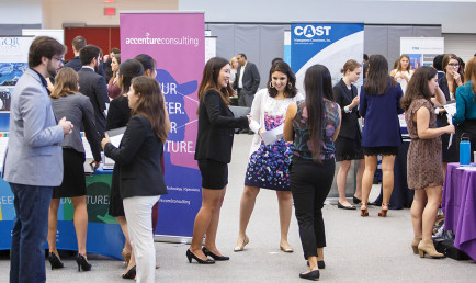 Students at career day