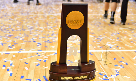 The NCAA Championship trophy