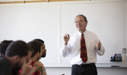 Professor Jack Pitney in the classroom