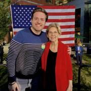 Scott Pease with Elizabeth Warren